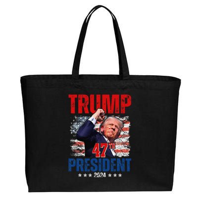 Donald Trump 47th President 2024 Trump Inauguration Day Cotton Canvas Jumbo Tote