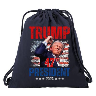 Donald Trump 47th President 2024 Trump Inauguration Day Drawstring Bag