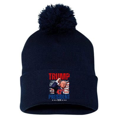 Donald Trump 47th President 2024 Trump Inauguration Day Pom Pom 12in Knit Beanie