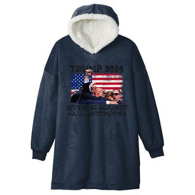 Donald Trump 47th President Of The United States Trump Won Hooded Wearable Blanket