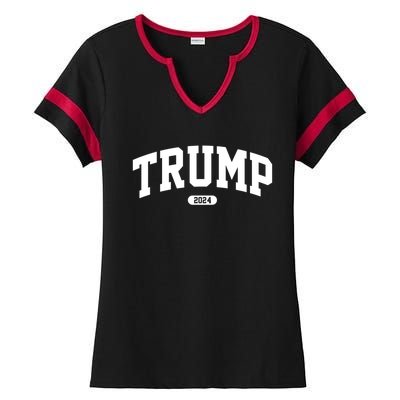 Donald Trump 45 47 President Trump 2024 Election Gift Ladies Halftime Notch Neck Tee