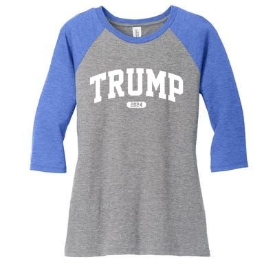 Donald Trump 45 47 President Trump 2024 Election Gift Women's Tri-Blend 3/4-Sleeve Raglan Shirt