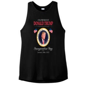 Donald Trump 47th President Inauguration 2025 Supporters Ladies PosiCharge Tri-Blend Wicking Tank