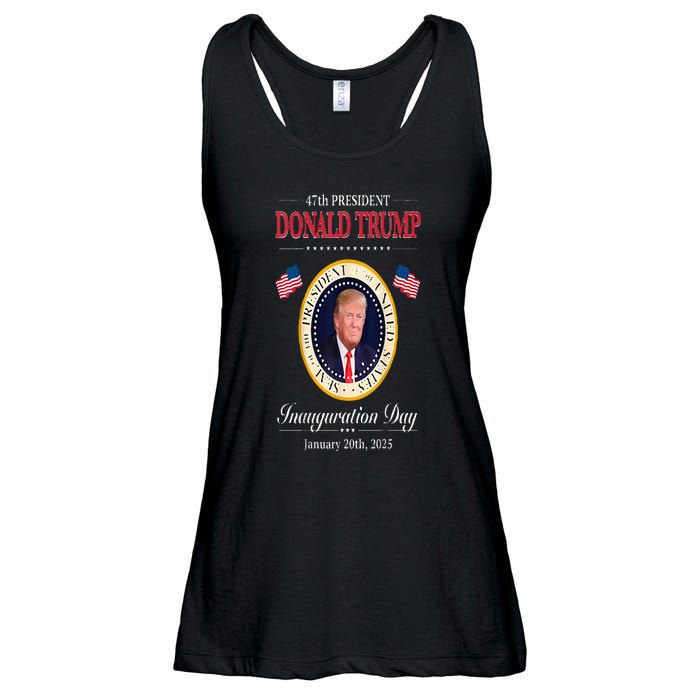 Donald Trump 47th President Inauguration 2025 Supporters Ladies Essential Flowy Tank