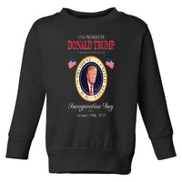 Donald Trump 47th President Inauguration 2025 Supporters Toddler Sweatshirt