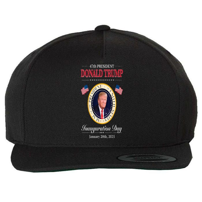 Donald Trump 47th President Inauguration 2025 Supporters Wool Snapback Cap