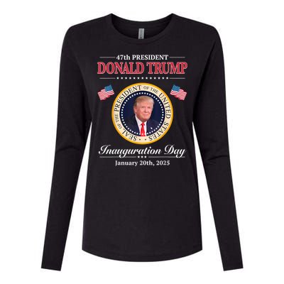 Donald Trump 47th President Inauguration 2025 Supporters Womens Cotton Relaxed Long Sleeve T-Shirt