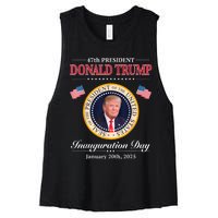 Donald Trump 47th President Inauguration 2025 Supporters Women's Racerback Cropped Tank