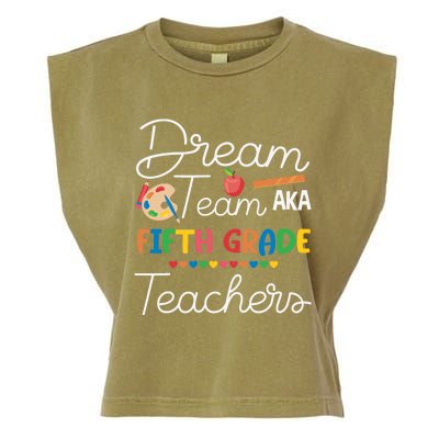 Dream Team 5th Grade Teacher Fifth Grade Back To School Garment-Dyed Women's Muscle Tee