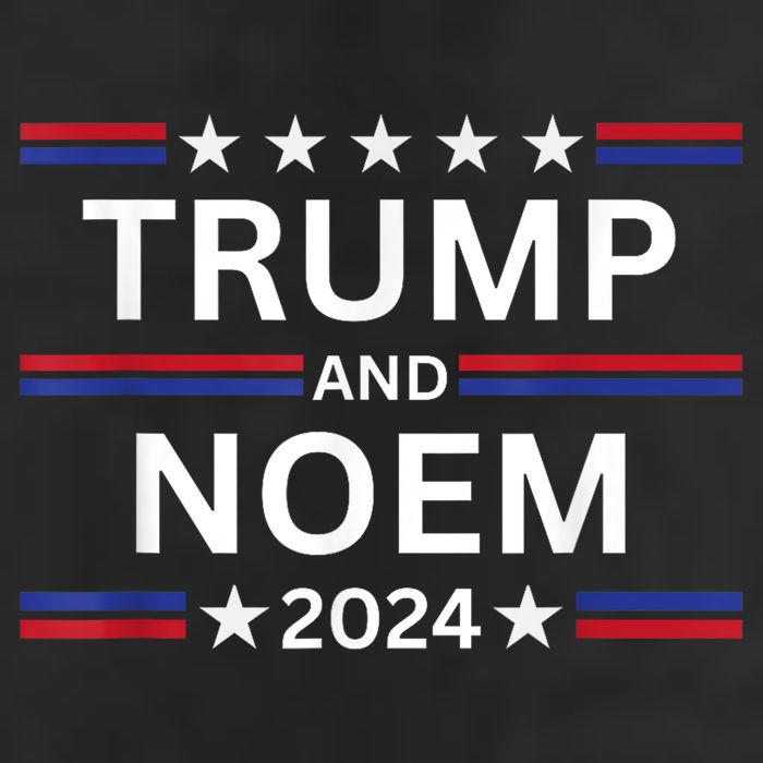 Donald Trump And Kristi Noem 2024 Presidential Election 2024 7 Panel Mesh Trucker Snapback Hat