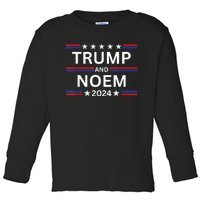 Donald Trump And Kristi Noem 2024 Presidential Election 2024 Toddler Long Sleeve Shirt