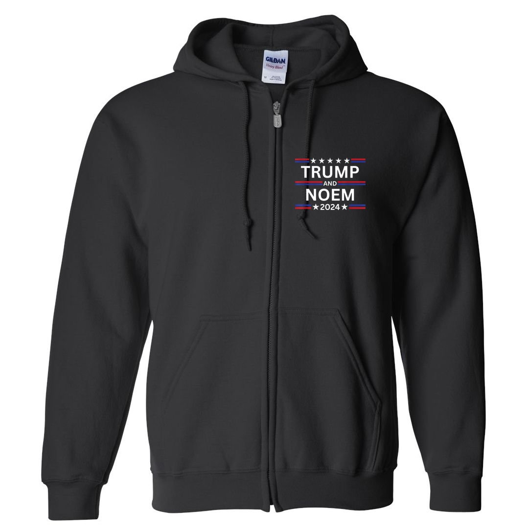 Donald Trump And Kristi Noem 2024 Presidential Election 2024 Full Zip Hoodie