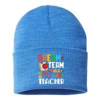 Dream Team Aka 2Nd Grade Teacher Second Grade Teachers Gift Sustainable Knit Beanie