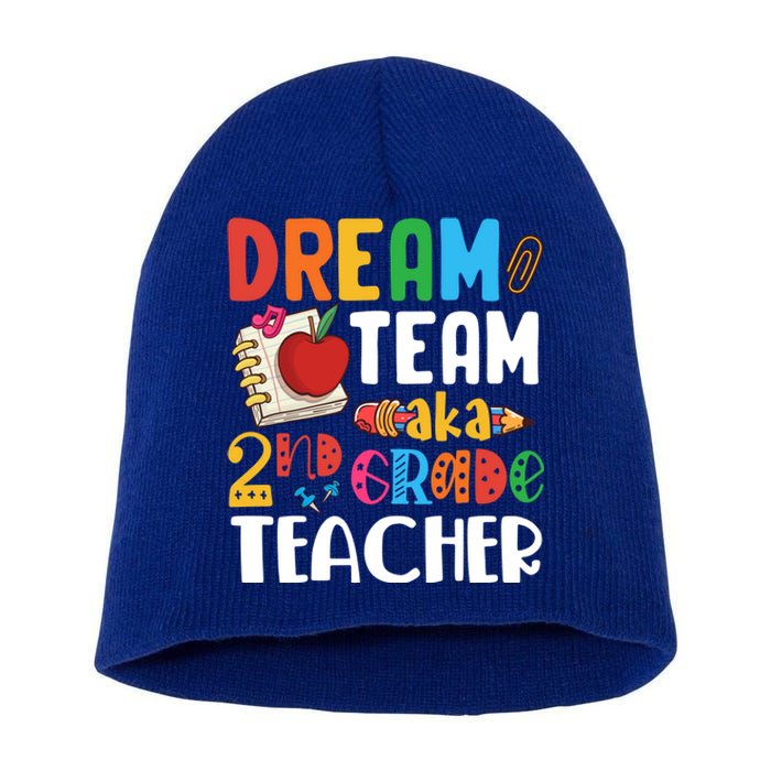 Dream Team Aka 2Nd Grade Teacher Second Grade Teachers Gift Short Acrylic Beanie