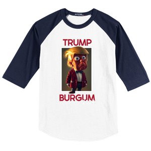 Donald Trump And Doug Burgum Election 2024 Gift Baseball Sleeve Shirt