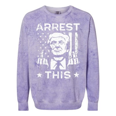 Donald Trump Arrest This Fingers 2024 Election Colorblast Crewneck Sweatshirt