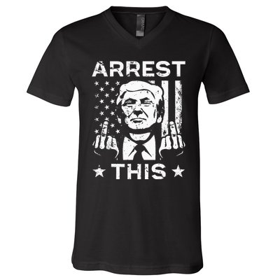 Donald Trump Arrest This Fingers 2024 Election V-Neck T-Shirt