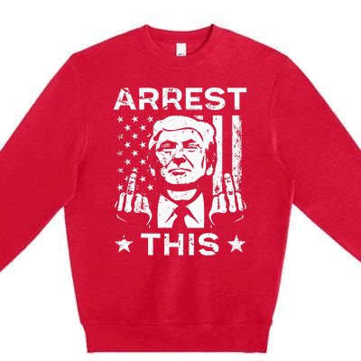 Donald Trump Arrest This Fingers 2024 Election Premium Crewneck Sweatshirt