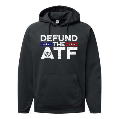 Defund The Atf Anti Government Defund The Atf Performance Fleece Hoodie