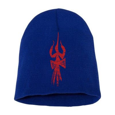 Divine Trishul And Damru Lord Shiva Meaningful Gift Short Acrylic Beanie