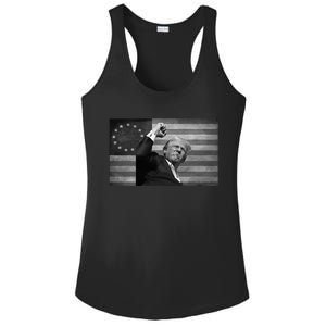 Donald Trump Assassination Attempt Us Flag Ladies PosiCharge Competitor Racerback Tank