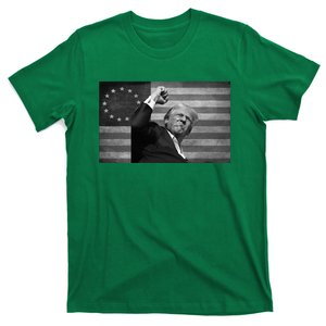 Donald Trump Assassination Attempt Us Flag T-Shirt