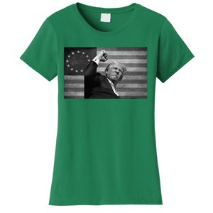 Donald Trump Assassination Attempt Us Flag Women's T-Shirt