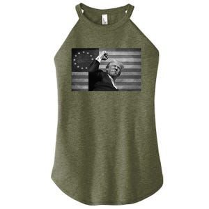 Donald Trump Assassination Attempt Us Flag Women's Perfect Tri Rocker Tank