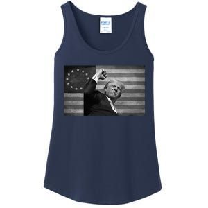 Donald Trump Assassination Attempt Us Flag Ladies Essential Tank