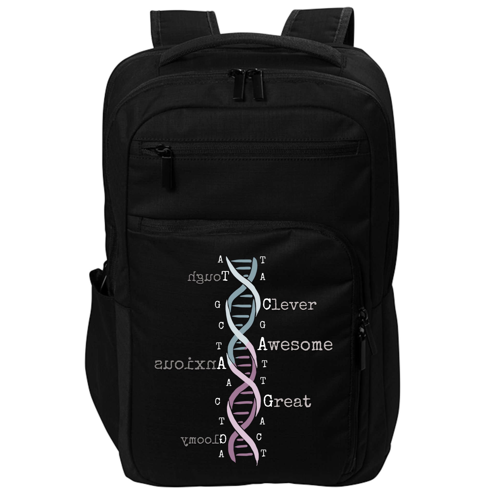 Dna Tee Awesome Genome Funny Science Genetics Birthday Gift Impact Tech Backpack