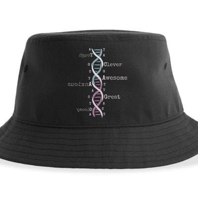 Dna Tee Awesome Genome Funny Science Genetics Birthday Gift Sustainable Bucket Hat