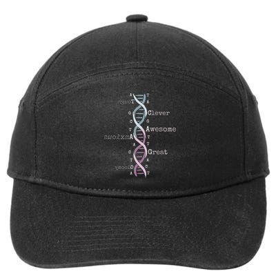 Dna Tee Awesome Genome Funny Science Genetics Birthday Gift 7-Panel Snapback Hat
