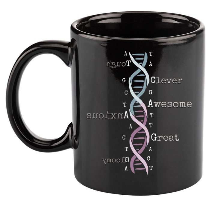 Dna Tee Awesome Genome Funny Science Genetics Birthday Gift 11oz C Handle Ceramic Mug