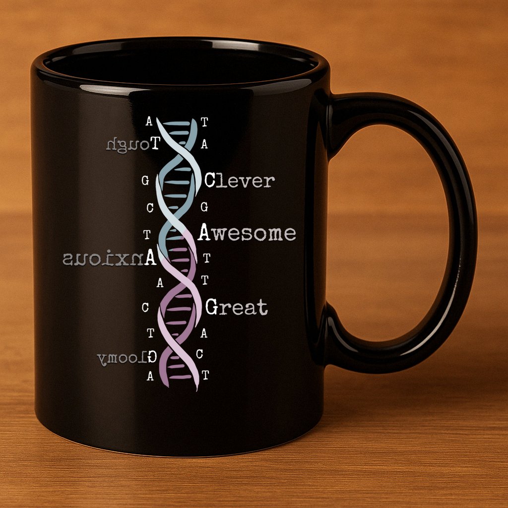Dna Tee Awesome Genome Funny Science Genetics Birthday Gift 11oz C Handle Ceramic Mug