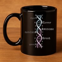 Dna Tee Awesome Genome Funny Science Genetics Birthday Gift 11oz C Handle Ceramic Mug