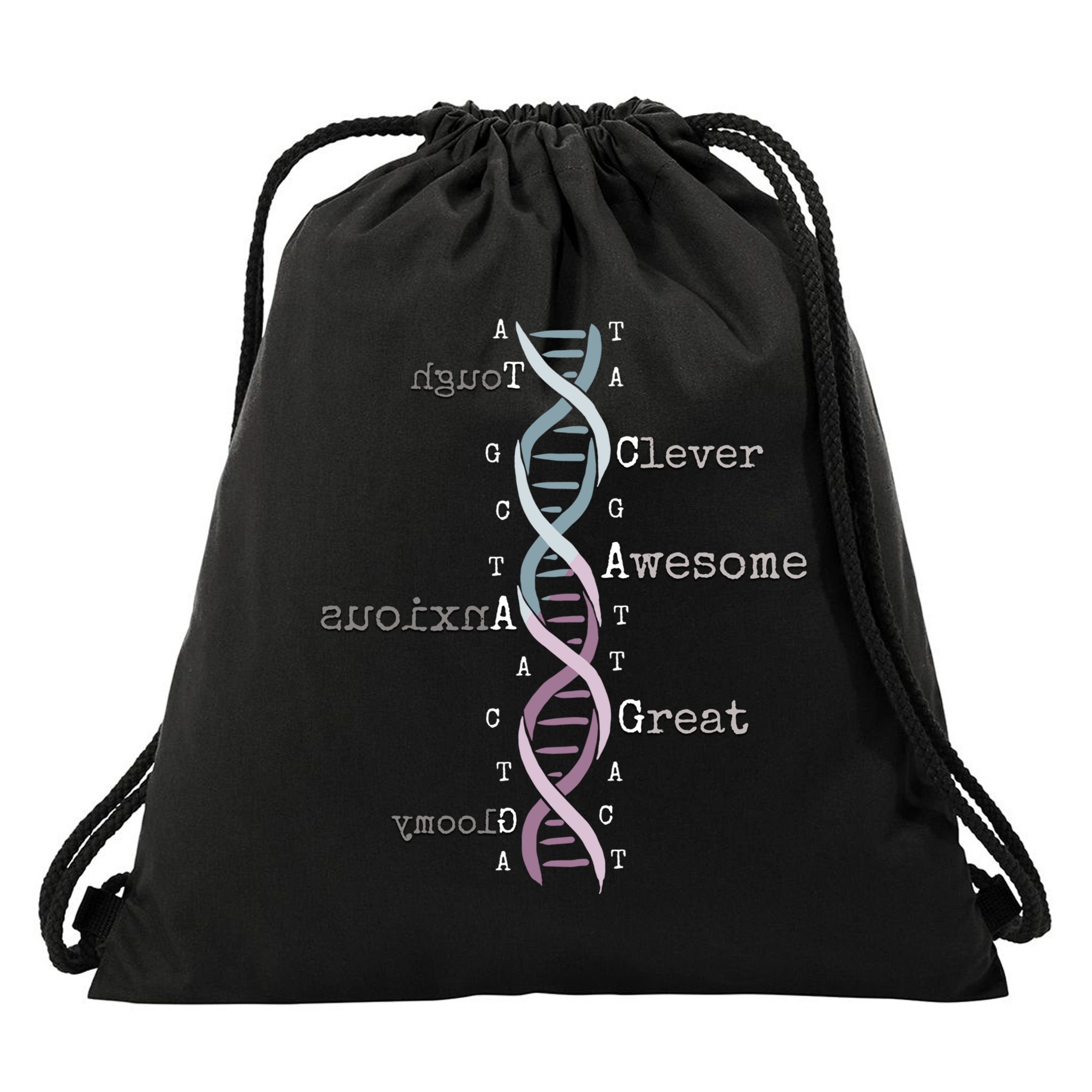 Dna Tee Awesome Genome Funny Science Genetics Birthday Gift Drawstring Bag