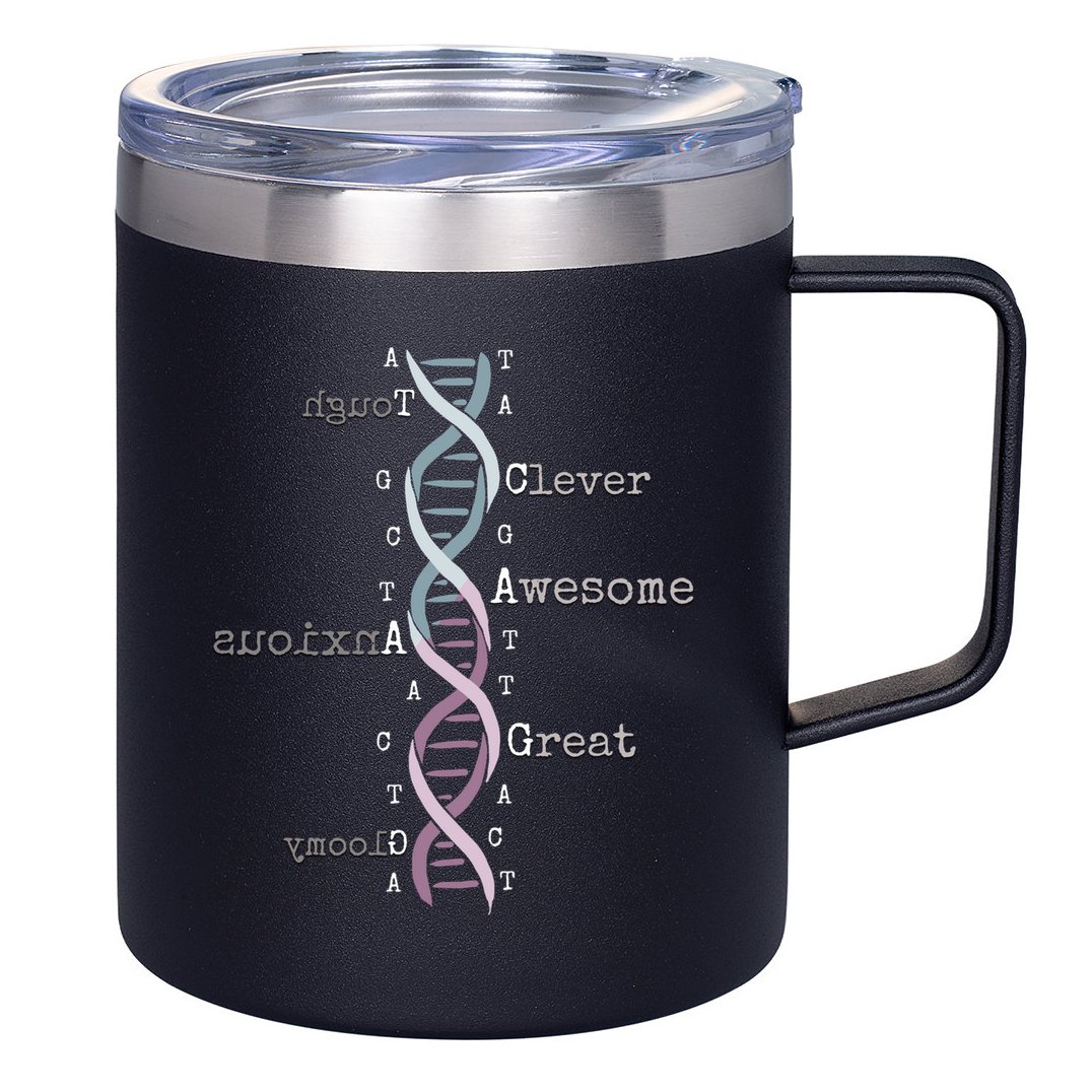 Dna Tee Awesome Genome Funny Science Genetics Birthday Gift 12oz Stainless Steel Coffee Mug
