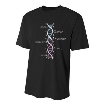 Dna Tee Awesome Genome Funny Science Genetics Birthday Gift Youth Performance Sprint T-Shirt