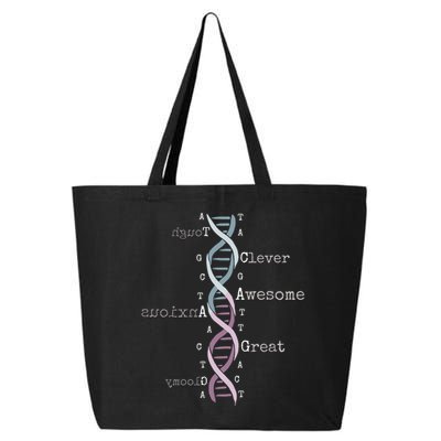 Dna Tee Awesome Genome Funny Science Genetics Birthday Gift 25L Jumbo Tote
