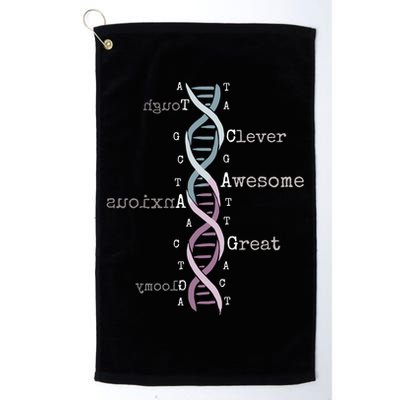 Dna Tee Awesome Genome Funny Science Genetics Birthday Gift Golf Towel