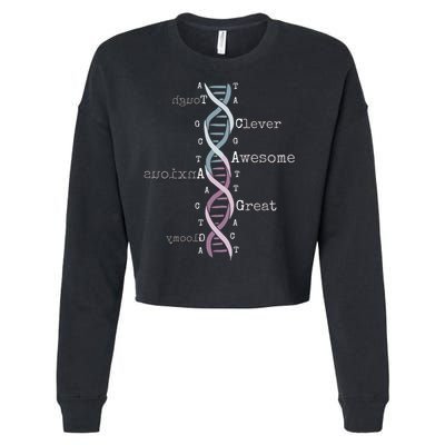 Dna Tee Awesome Genome Funny Science Genetics Birthday Gift Cropped Pullover Crew