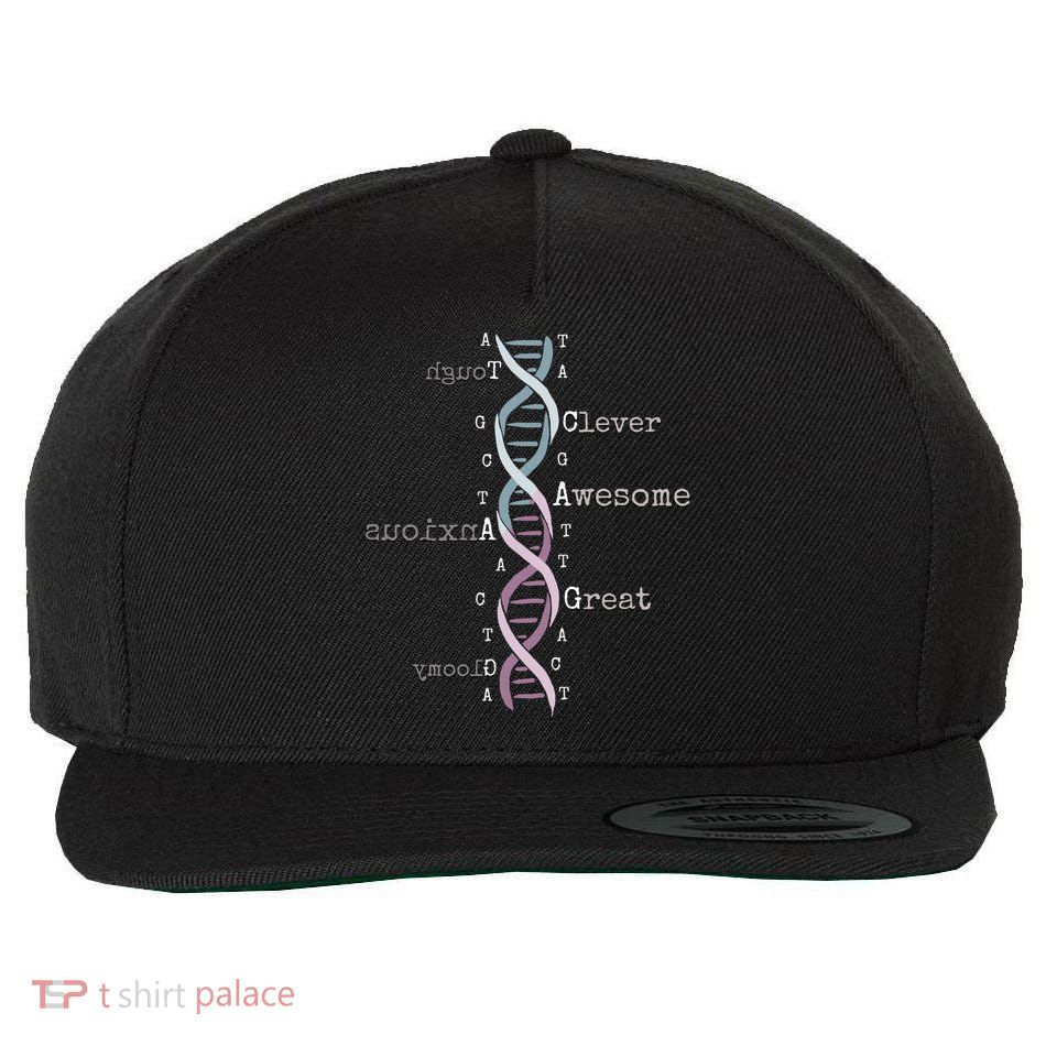Dna Tee Awesome Genome Funny Science Genetics Birthday Gift Wool Snapback Cap