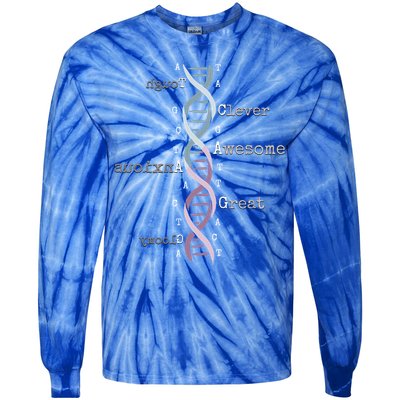 Dna Tee Awesome Genome Funny Science Genetics Birthday Gift Tie-Dye Long Sleeve Shirt