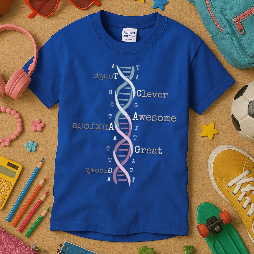 Dna Tee Awesome Genome Funny Science Genetics Birthday Gift Kids T-Shirt