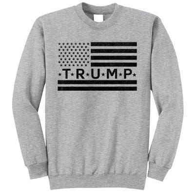 Donald Trump American Flag Tall Sweatshirt