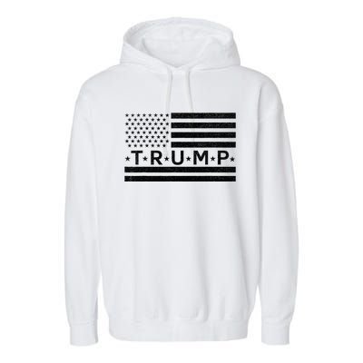 Donald Trump American Flag Garment-Dyed Fleece Hoodie