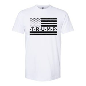 Donald Trump American Flag Softstyle CVC T-Shirt