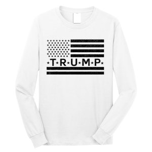 Donald Trump American Flag Long Sleeve Shirt