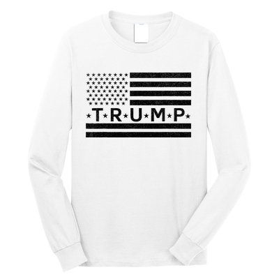 Donald Trump American Flag Long Sleeve Shirt