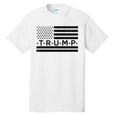 Donald Trump American Flag Tall T-Shirt